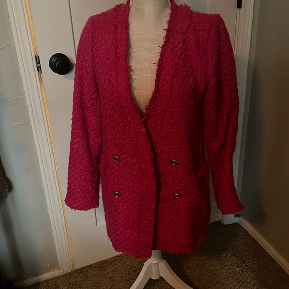 Rachel Zoe Jackets & Coats Rachel Zoe Hot Pink Tweed Jacket Poshmark